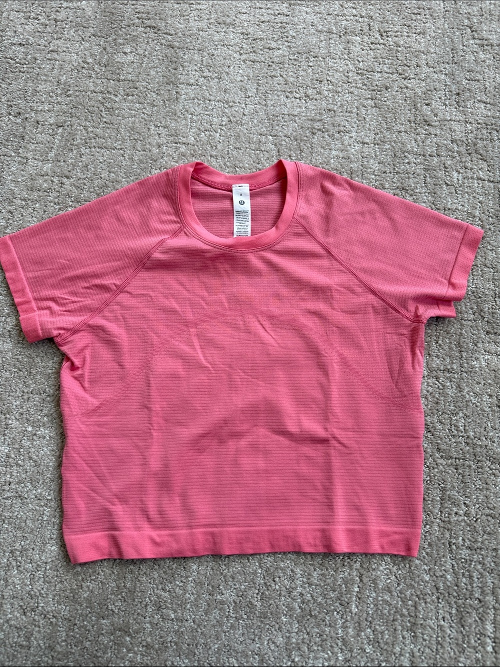 🍋 Lululemon Swiftly Tech Cropped Short Sleeve shirt size 8
